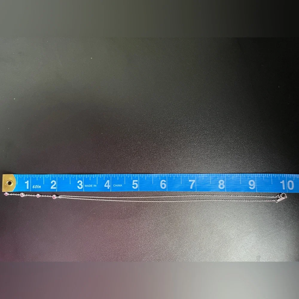 Tiffany & Co. 18k White Gold Pink Sapphire Drop Pendant - Picture 2 of 7